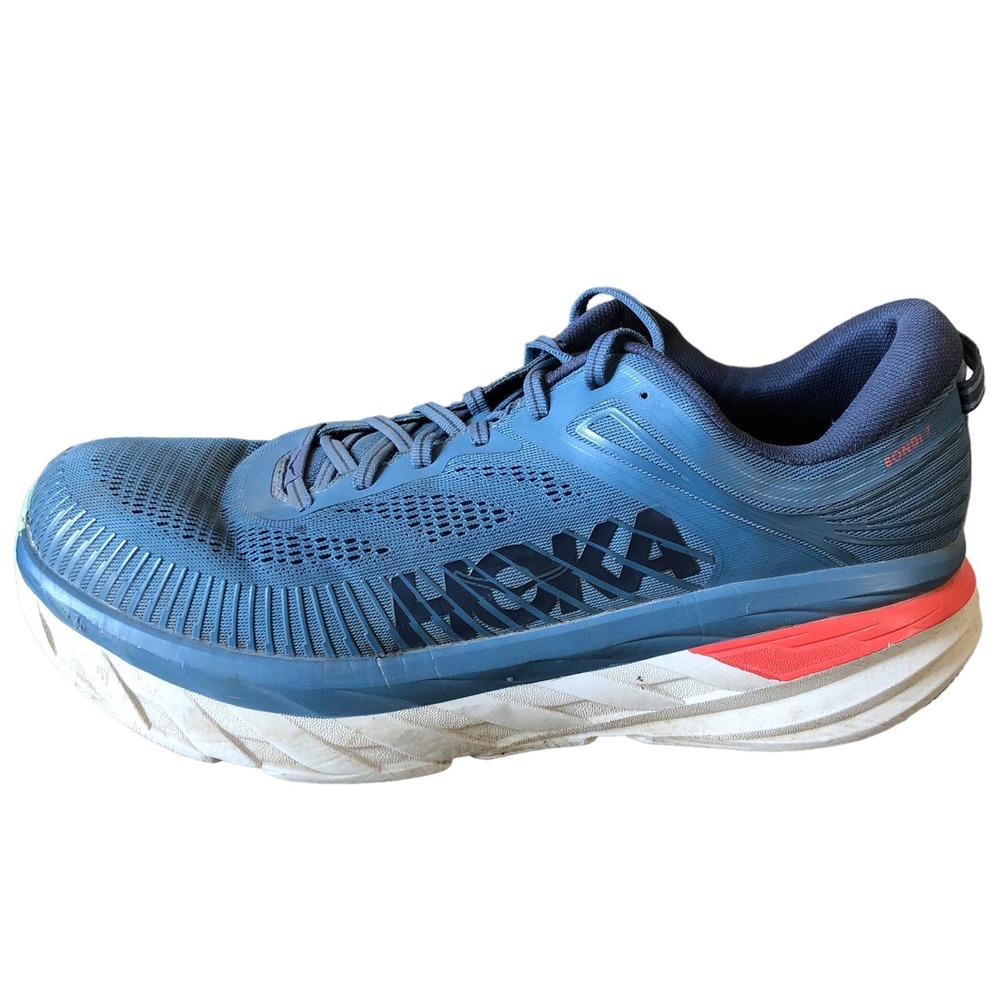 HOKA One Mens Bondi 7 Running Tennis Shoes Size 12